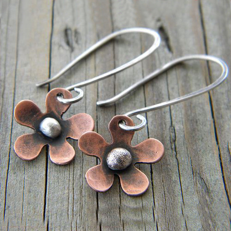 Vintage Silver Flower Earrings
