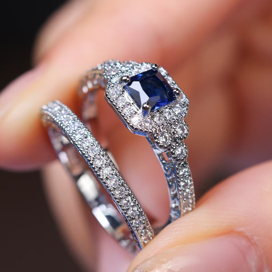 Vintage Crystal Ring Set