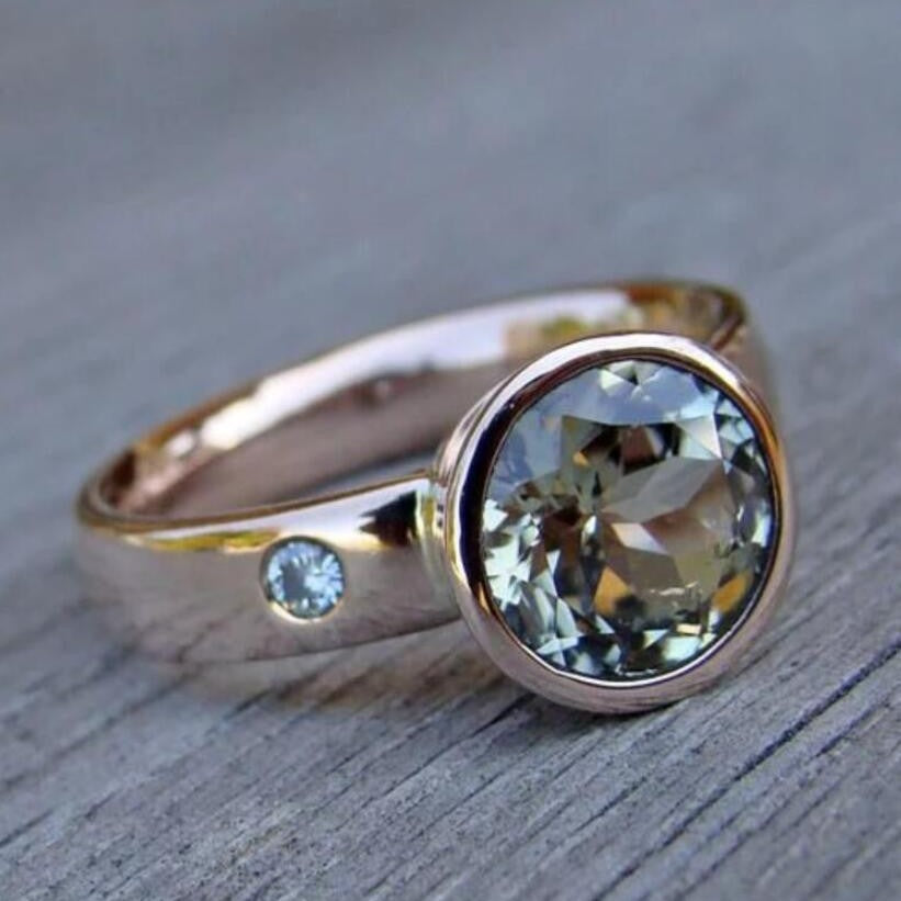 Vintage Silver Inlaid Blue Stone Ring