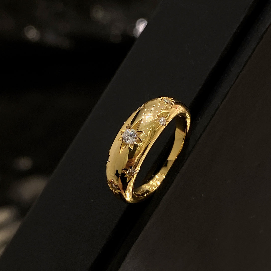 Vintage Gold Star Ring