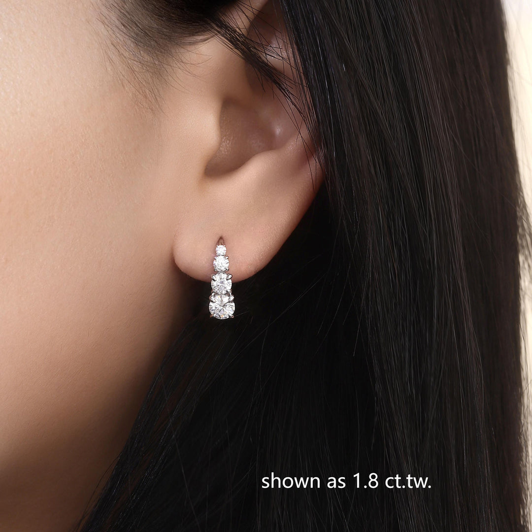 Carol four stone earrings Silver