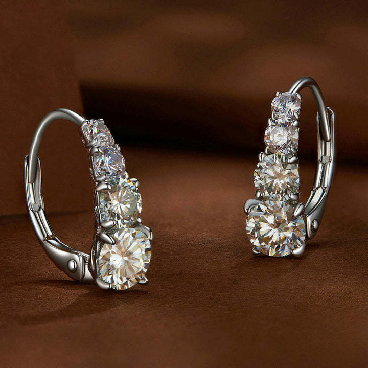 Carol four stone earrings Silver