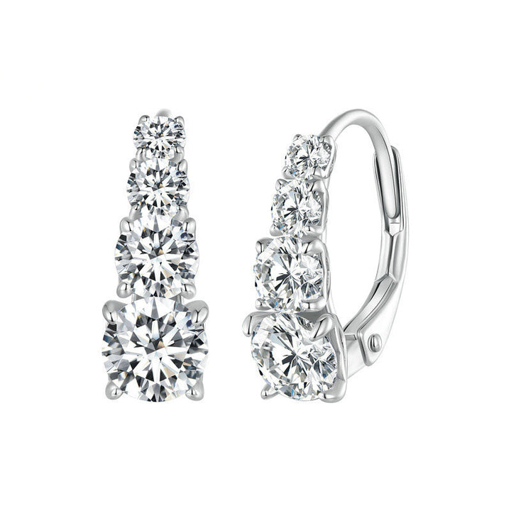 Carol four stone earrings Silver