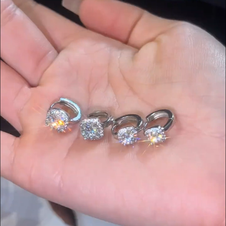 Nadine square earrings Silver