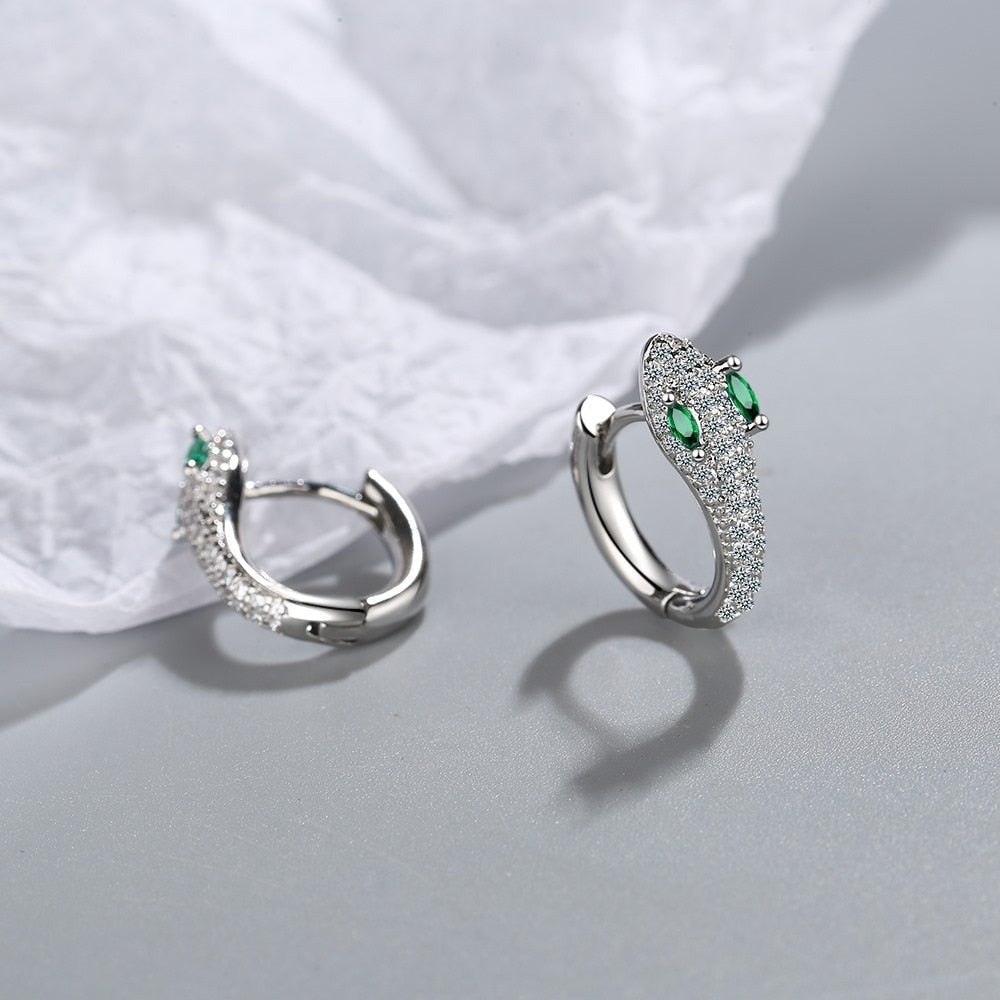 925 Sterling Silver Snake Earrings for Everyday Elegance 1