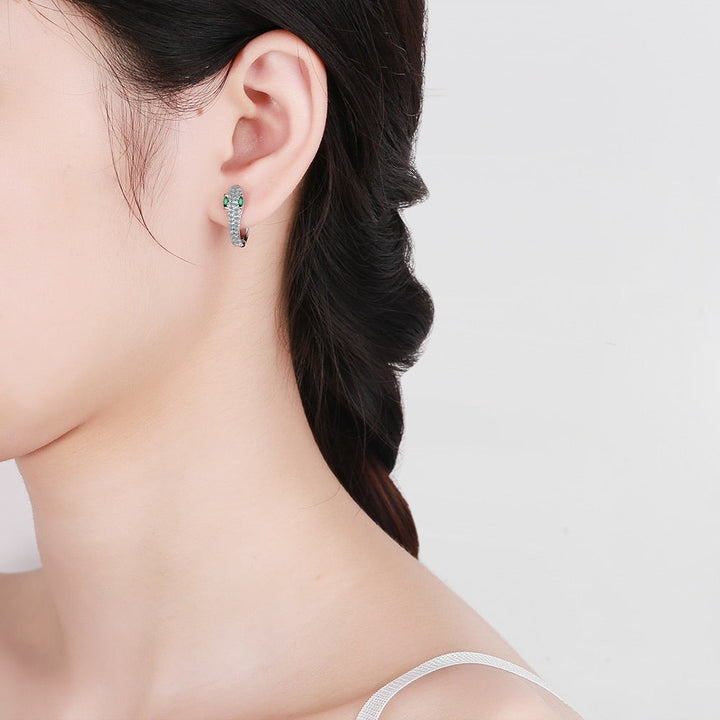 925 Sterling Silver Snake Earrings for Everyday Elegance 2