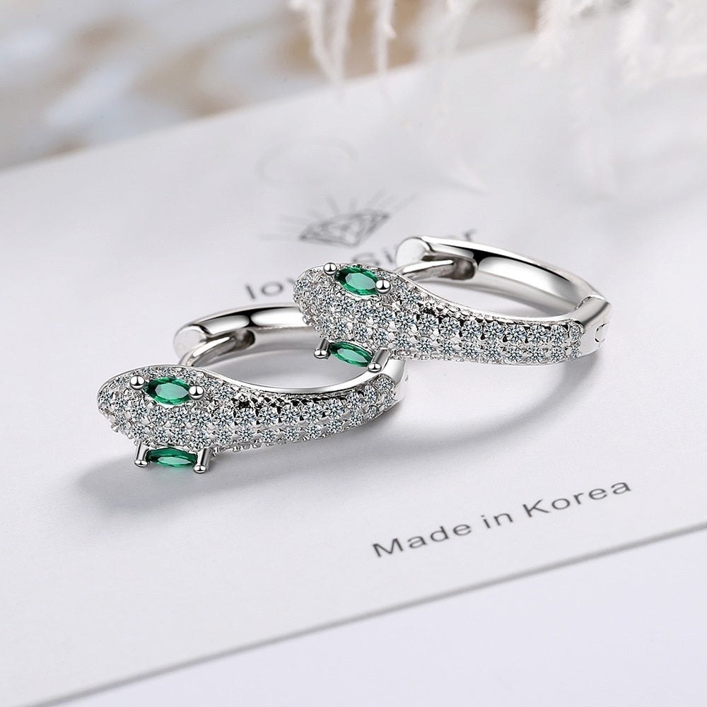 925 Sterling Silver Snake Earrings for Everyday Elegance 4