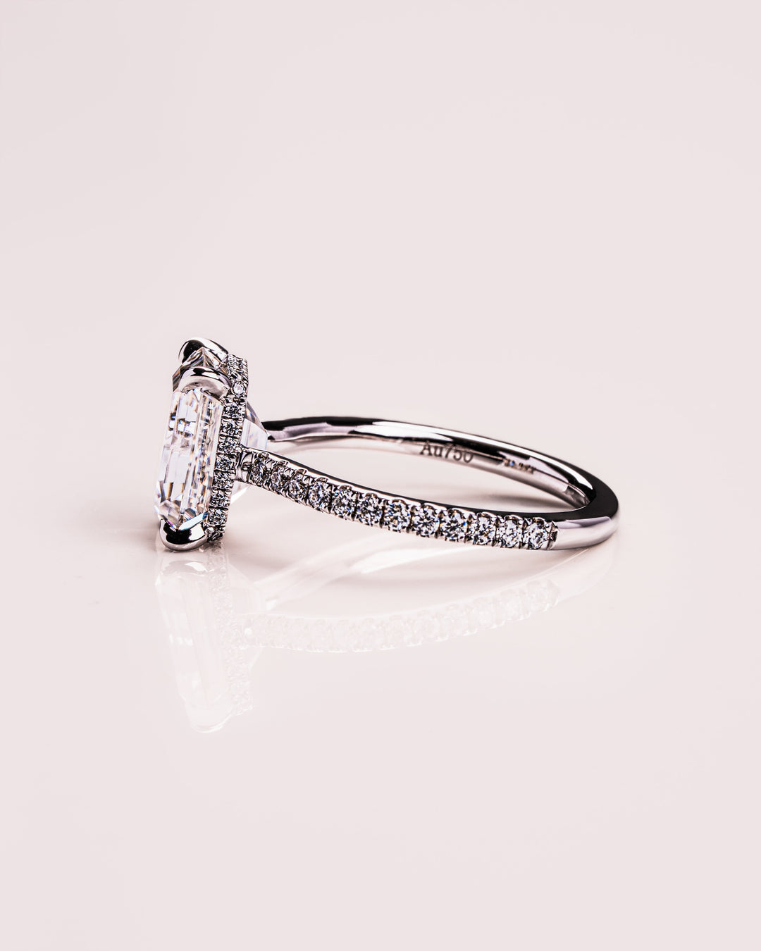 Jasmine (with Pavé) - Emerald Silver