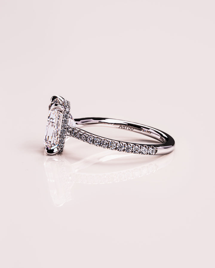 Jasmine (with Pavé) - Emerald Silver