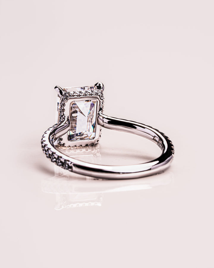 Jasmine (with Pavé) - Emerald Silver