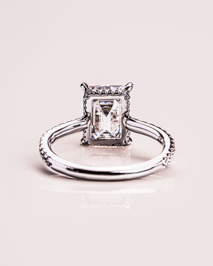 Jasmine (with Pavé) - Emerald Silver