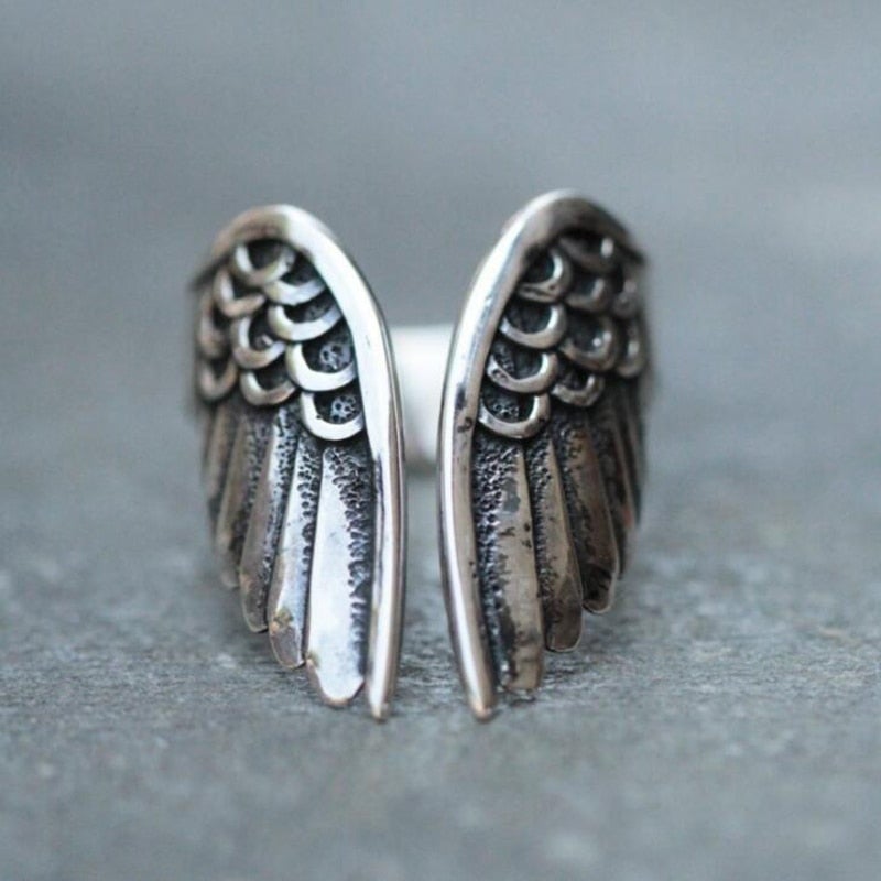 Adjustable Angel Ring Crafted in 925 Sterling Silver - Timeless Strength and Elegance 0