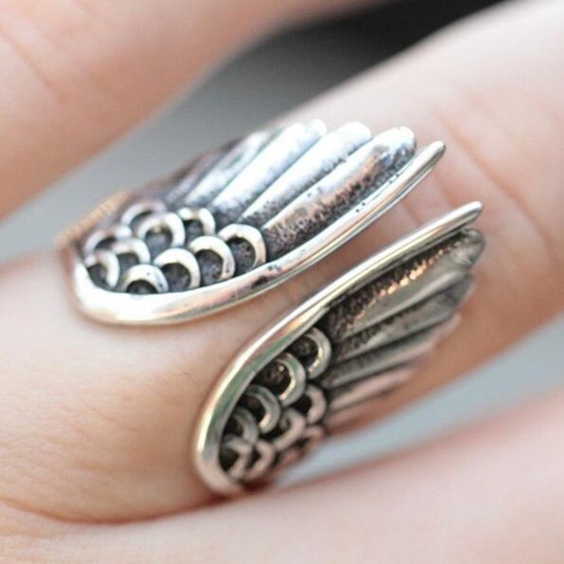 Adjustable Angel Ring Crafted in 925 Sterling Silver - Timeless Strength and Elegance 1