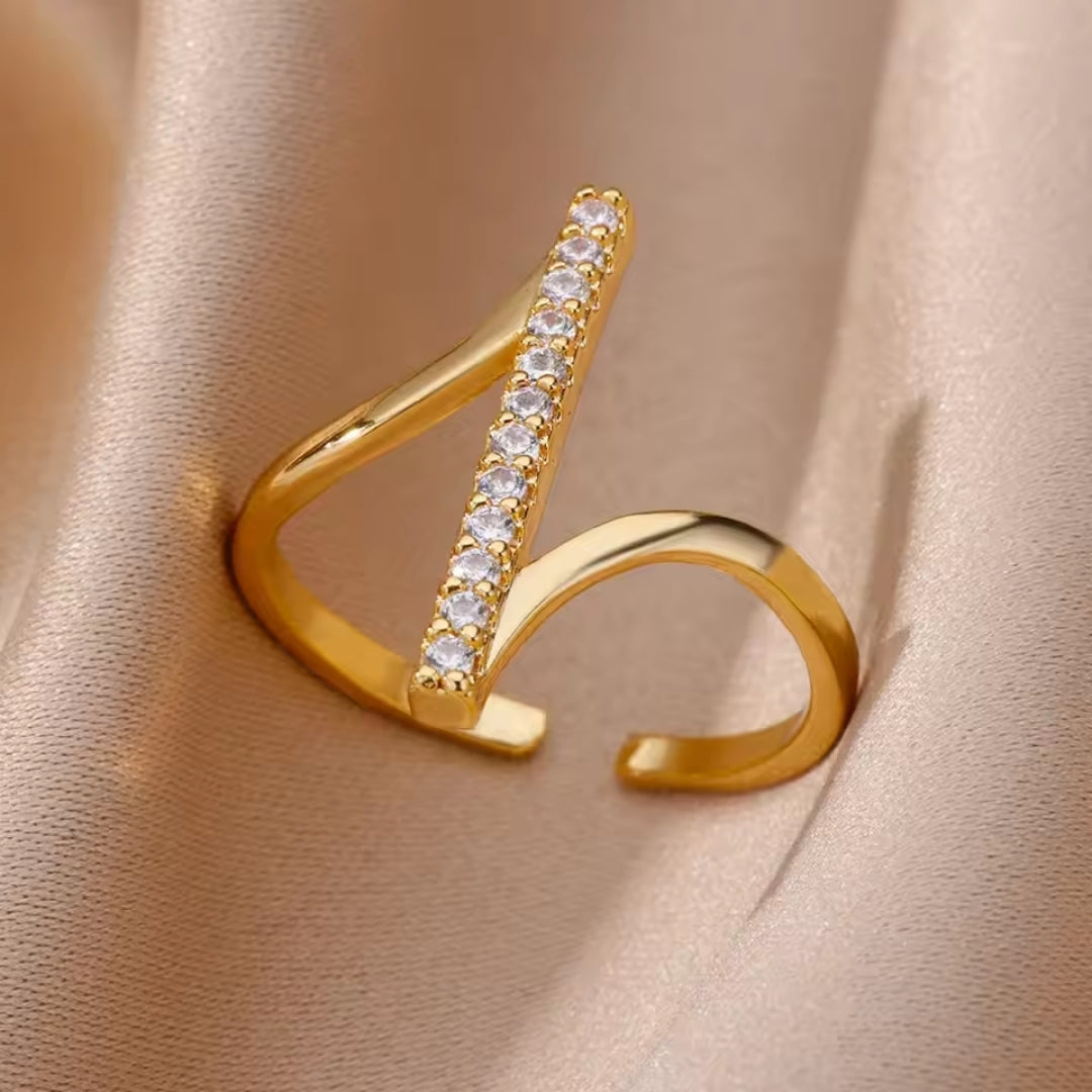 Adjustable Bright Gold Ring for Timeless Elegance 0
