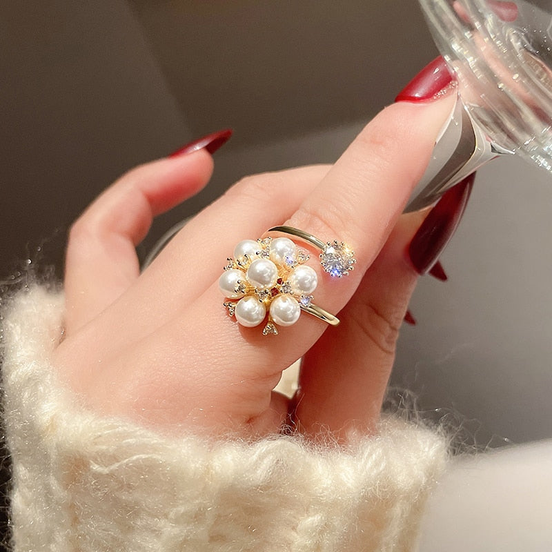 Adjustable Pearl Ring - Timeless Elegance for Every Occasion 2