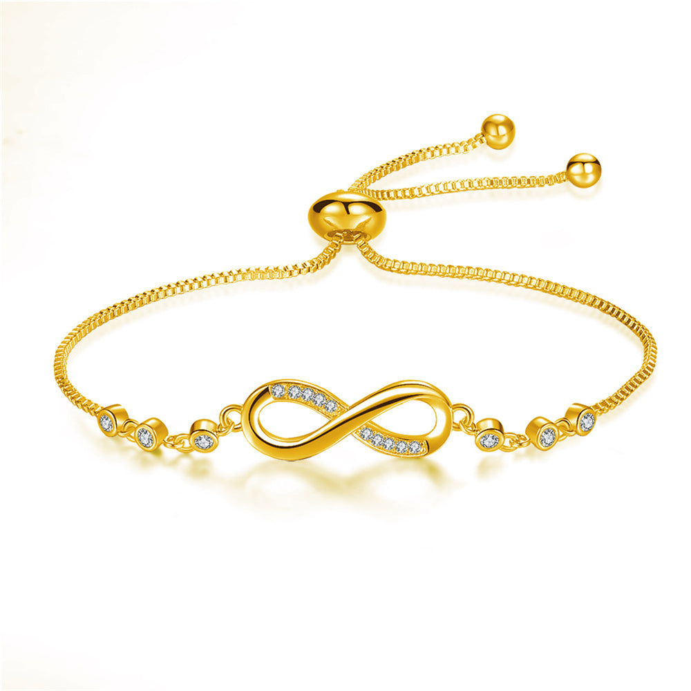 Adjustable Silver Infinity Bracelet - Timeless Elegance for Everyday Wear 0