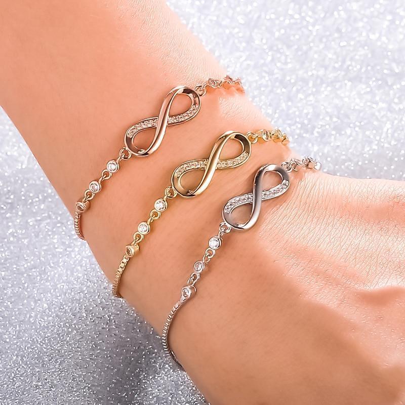 Adjustable Silver Infinity Bracelet - Timeless Elegance for Everyday Wear 1