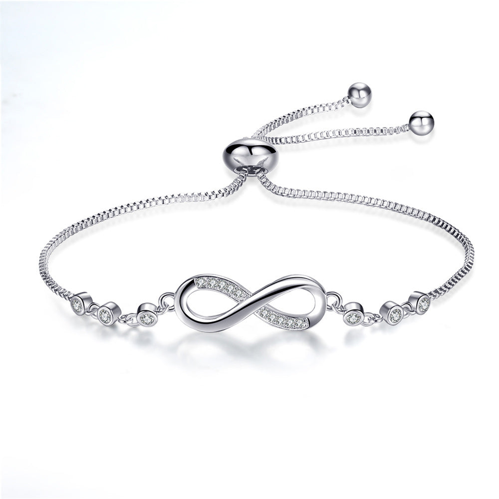 Adjustable Silver Infinity Bracelet - Timeless Elegance for Everyday Wear 4