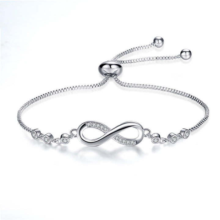Adjustable Silver Infinity Bracelet - Timeless Elegance for Everyday Wear 4