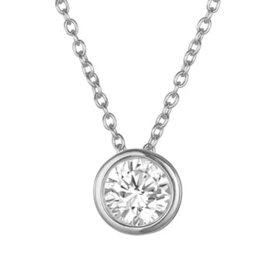 Lunaria Gemmara Birthstone Necklace Silver