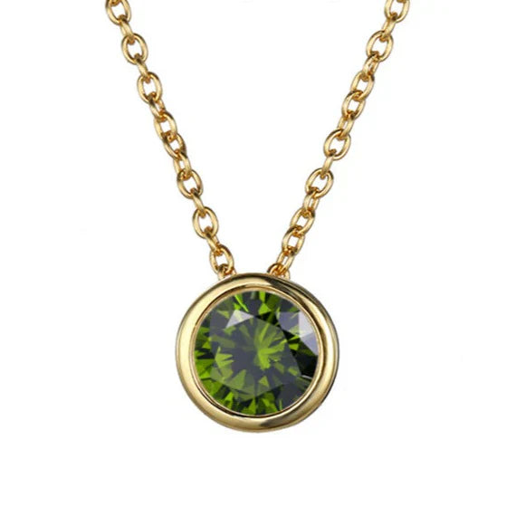 Lunaria Gemmara Birthstone Necklace Gold