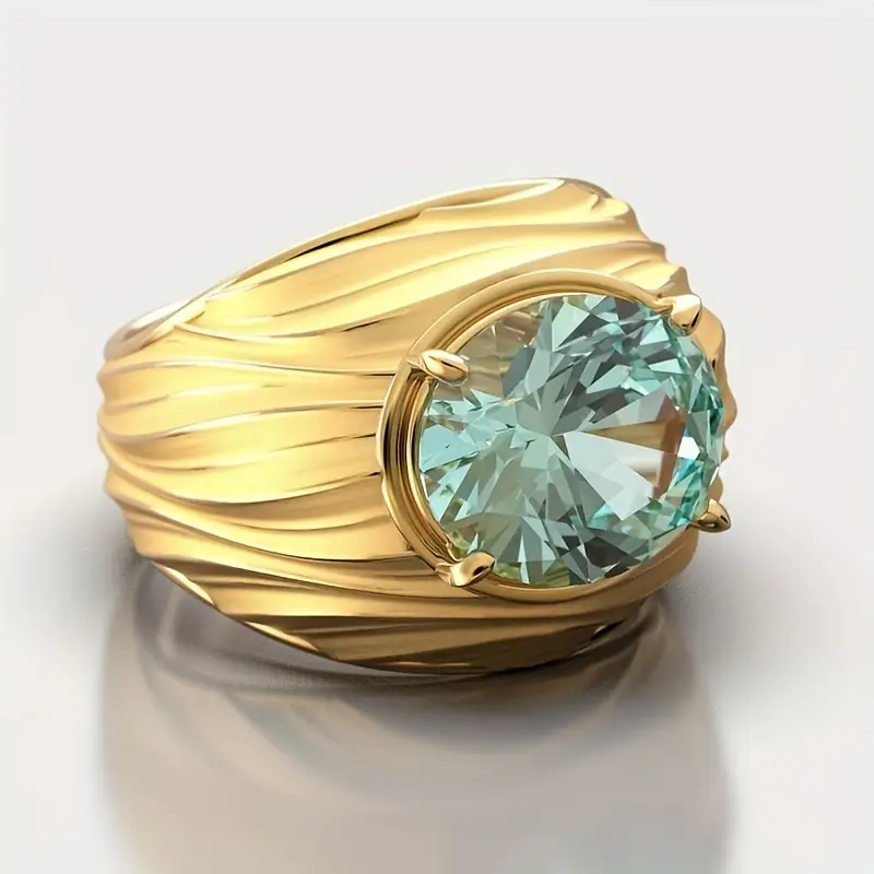 Blue Greenish Gold Ring - Timeless Elegance for Every Occasion 0