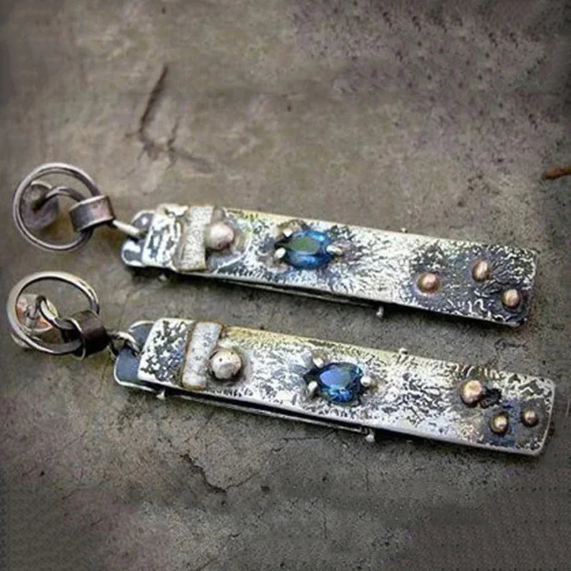 Blue Stone Handmade Earrings for Effortless Elegance 1