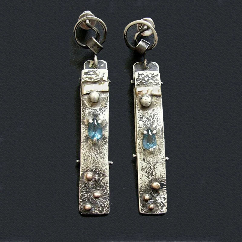 Blue Stone Handmade Earrings for Effortless Elegance 2