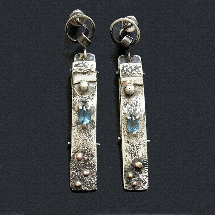 Blue Stone Handmade Earrings for Effortless Elegance 2
