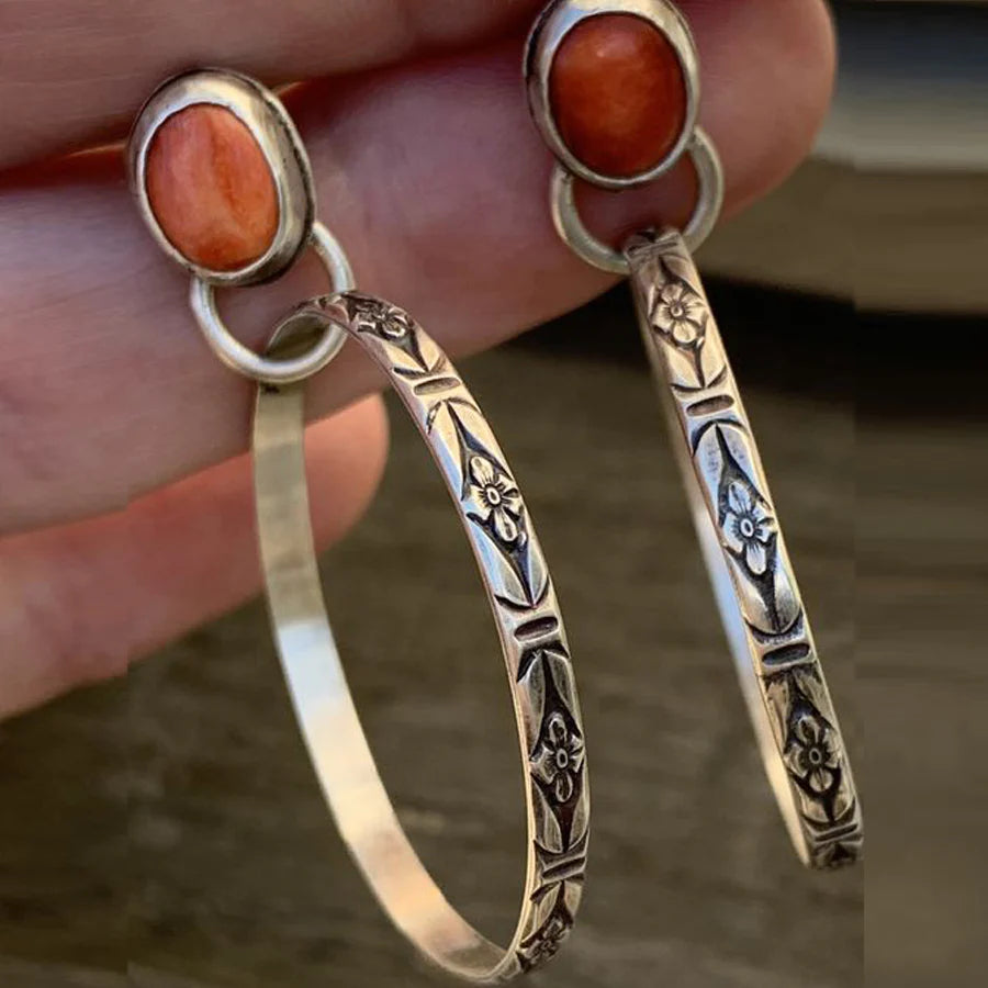 Boho Vintage Onyx Earrings for Effortless Elegance 1