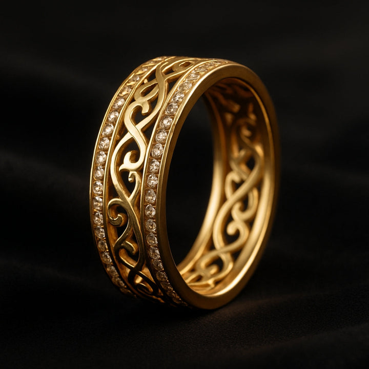 Bright Hollow Gold Ring - A Timeless Symbol of Strength 2
