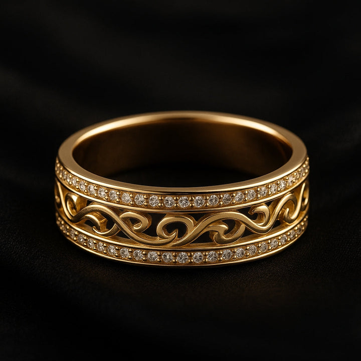 Bright Hollow Gold Ring - A Timeless Symbol of Strength 3