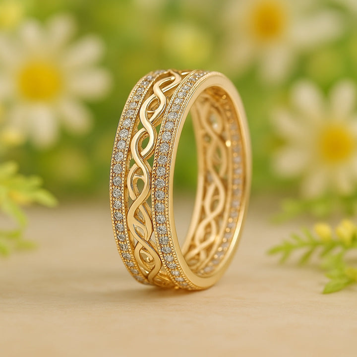 Bright Hollow Gold Ring - A Timeless Symbol of Strength 4