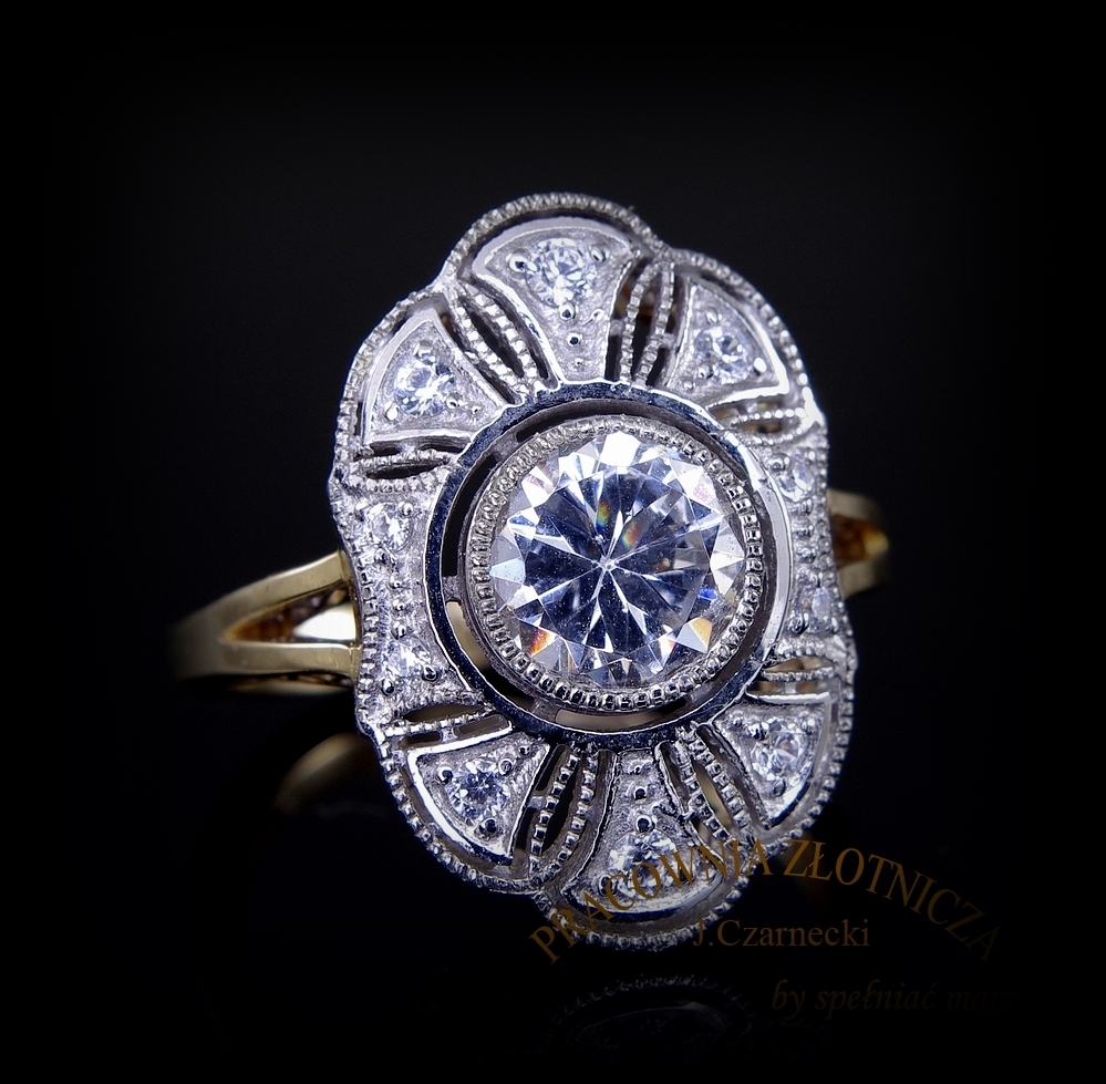 Bright Zirconia Mandala Ring 0