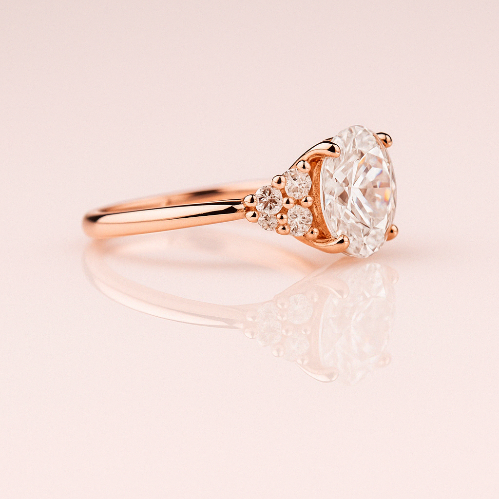 Hailley - Oval & Half Moon Gold 17k