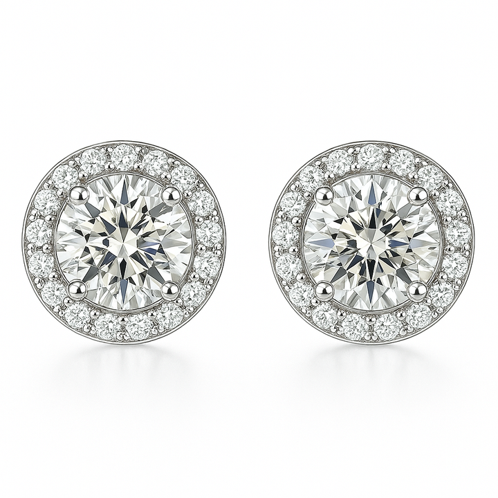 Glacé Glamour round Earrings Silver