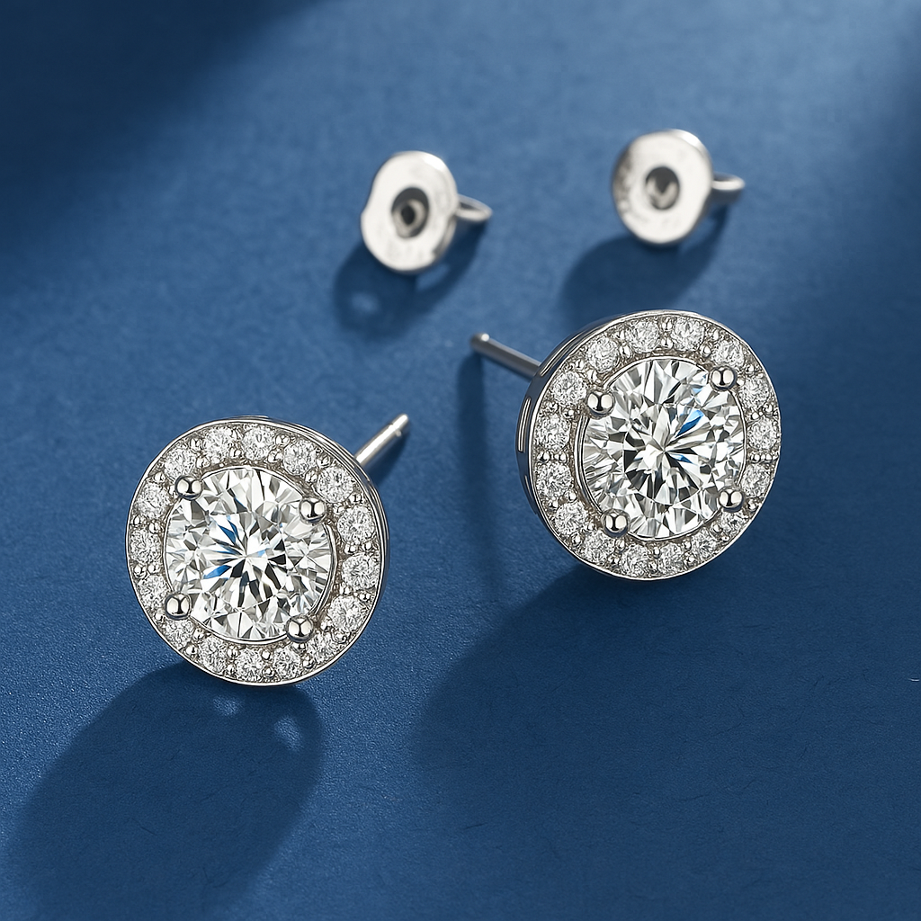 Glacé Glamour round Earrings Silver