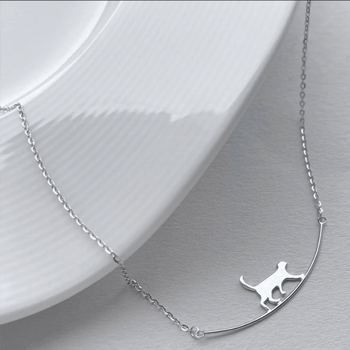 Climbing Cat Silver Necklace - A Symbol of Connection 4
