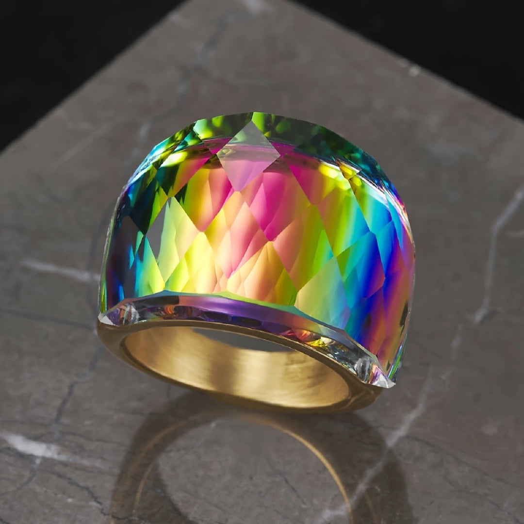 Colorful Chromatic Gold Ring 0