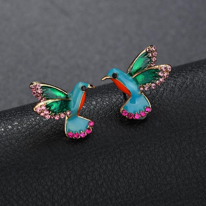 Crystal Hummingbird Earrings - Effortless Elegance for Every Occasion 0