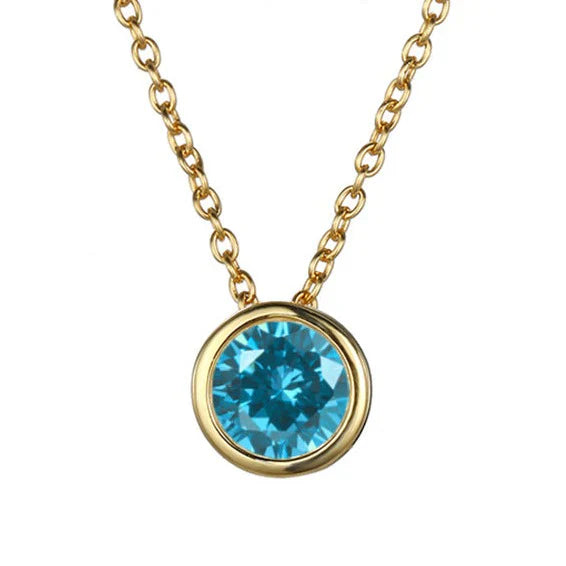 Lunaria Gemmara Birthstone Necklace Gold