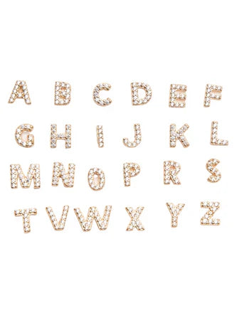 Initial Earring 1pc Gold