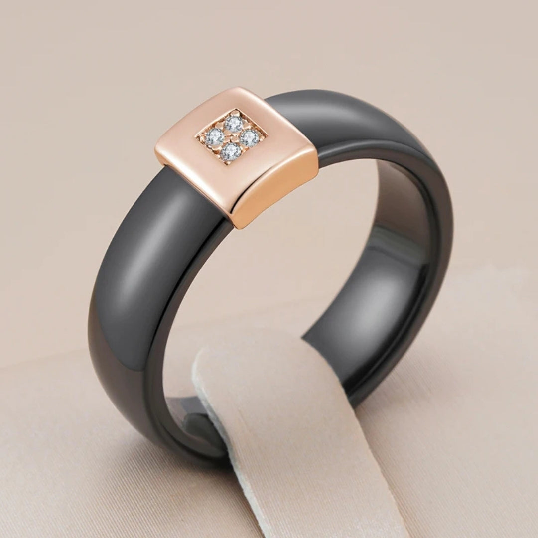 Elegant Black Gold Ring - Timeless Craftsmanship for Everyday Wear 0