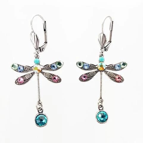 Elegant Carved Dragonfly Earrings for Women - Handcrafted Metal Design 0