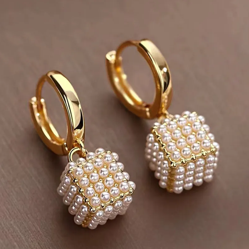 Elegant Cubic Pearl Earrings for Women - Lightweight Everyday Style 0