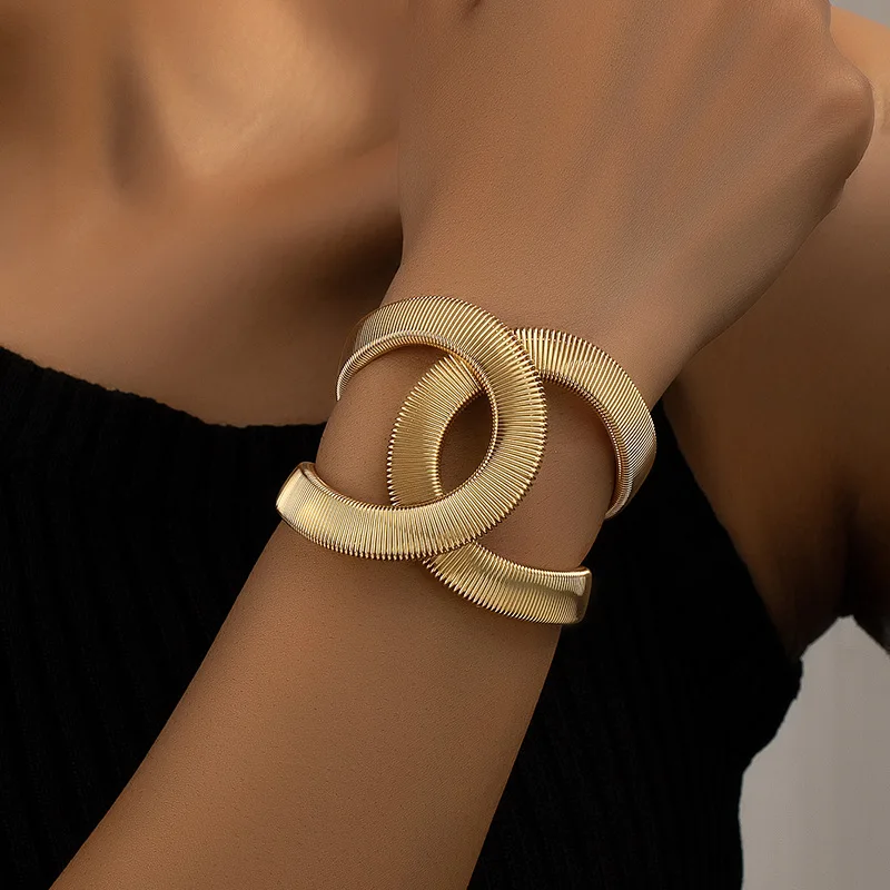 Elegant Dual Golden Bracelet - Timeless Style, Adjustable Fit, Handcrafted Jewelry 0