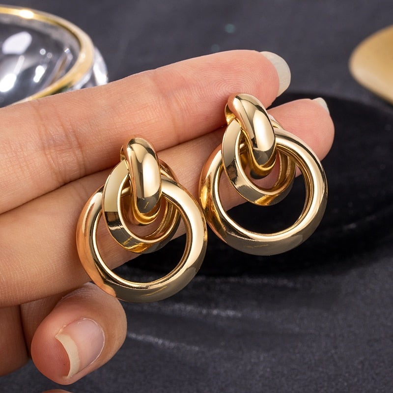 Elegant Gold Earrings for Women - Timeless Gold Hoop Earrings and Minimalist Studs 0