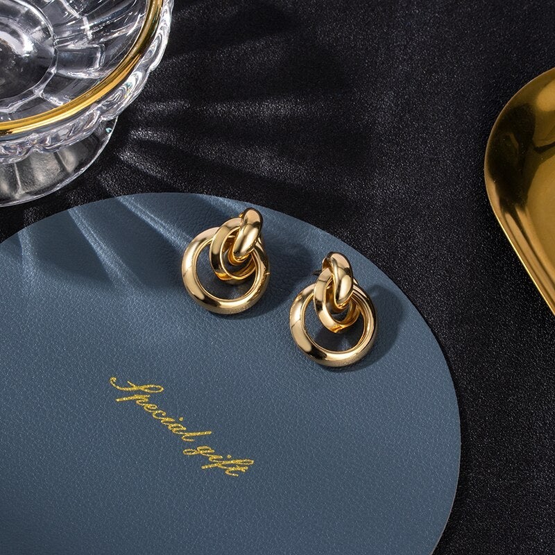 Elegant Gold Earrings for Women - Timeless Gold Hoop Earrings and Minimalist Studs 1