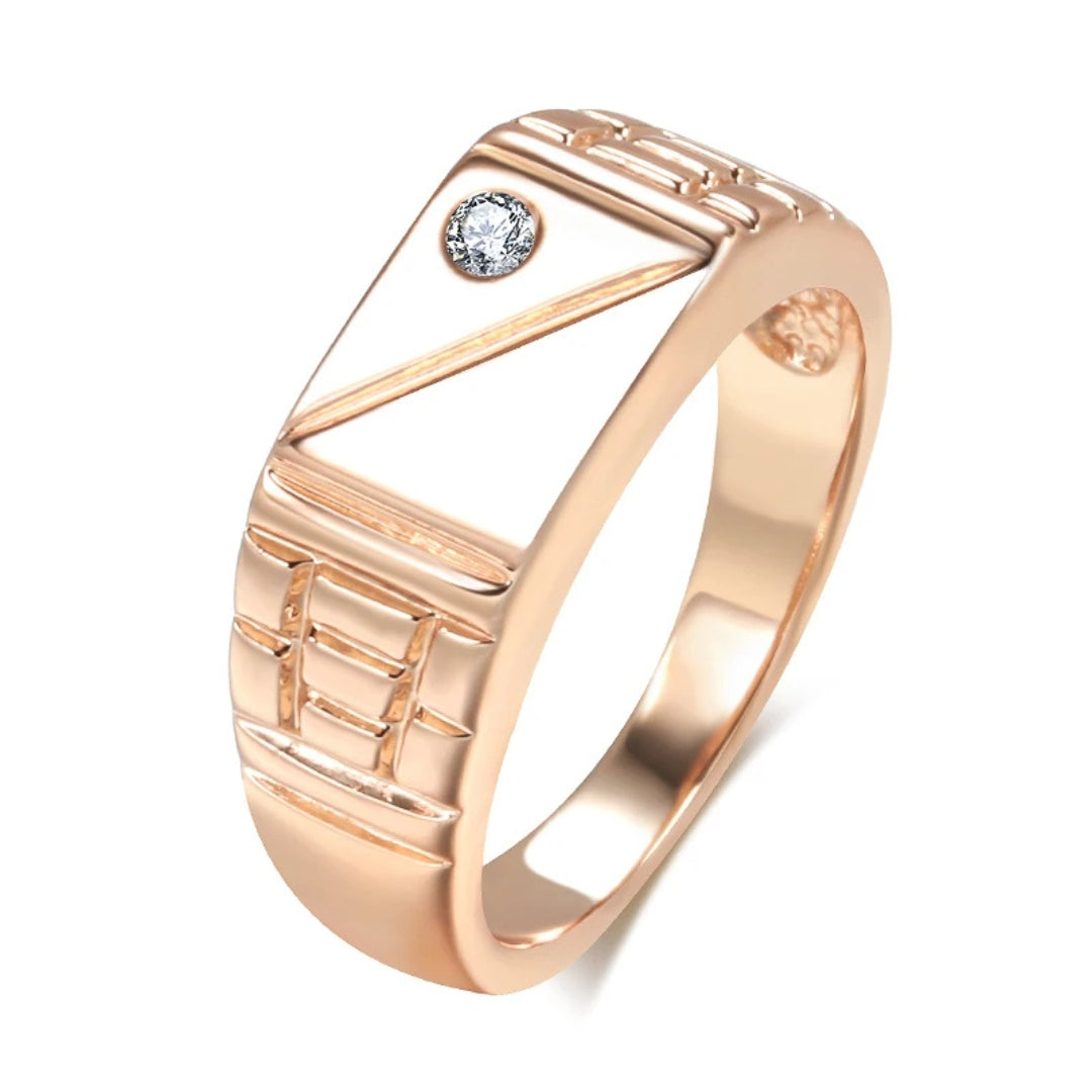 Elegant Gold Seal Bright Ring 0