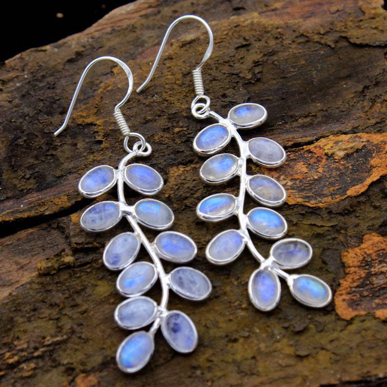 Elegant Moonstone Earrings for Women - Lightweight Handcrafted Design for Everyday Sophistication 2